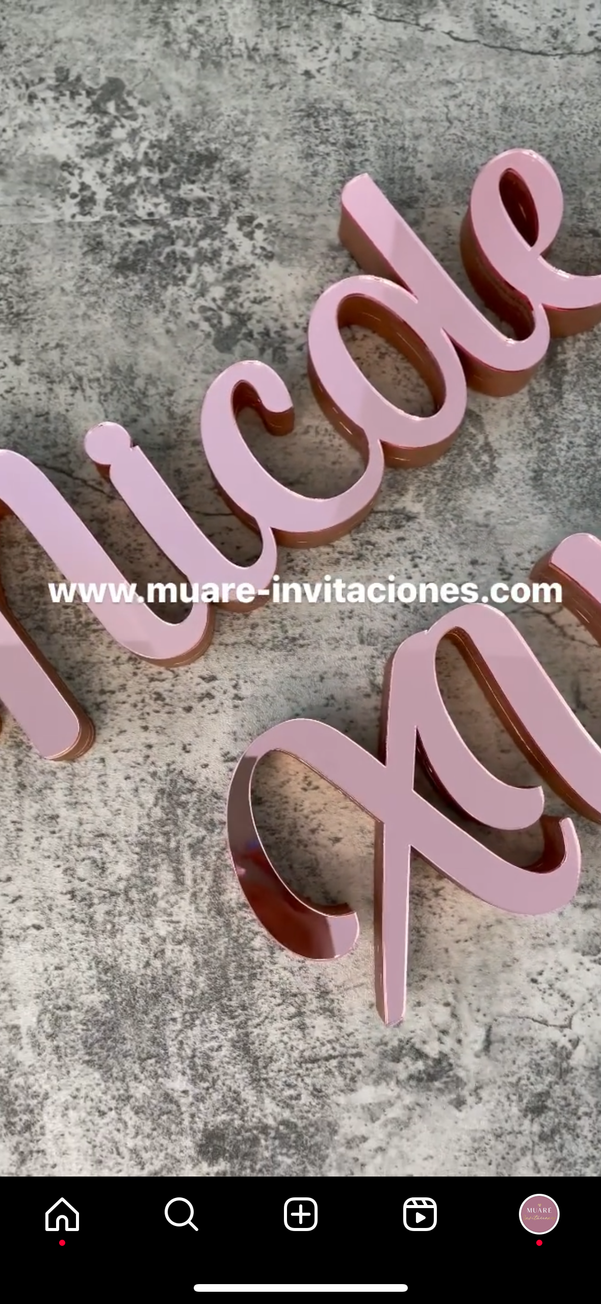 Nombre decorativo en 3D