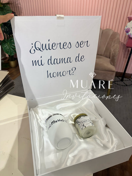 Caja para dama o padrinos